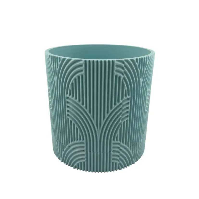 4.25 inch Modern planter with drip tray in Aqua🐬