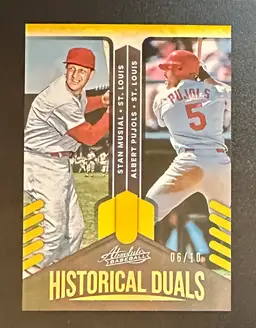 Stan Musial & Albert Pujols Historical Duels Card #06/10