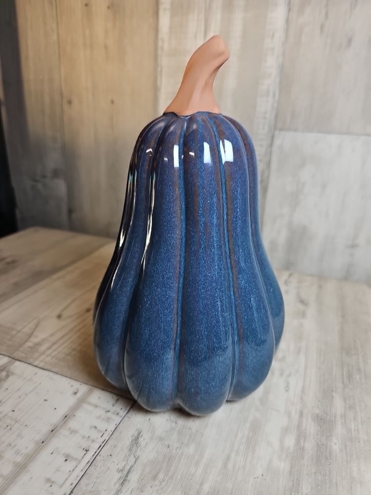 Signed Ceramic Pumpkin – Vintage Handmade Glazed Fall Decoration (2018)