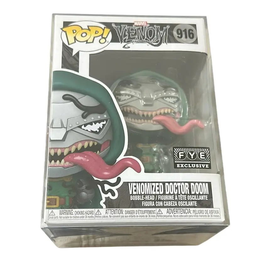 Funko Pop! Marvel Venom #916 Venomized Doctor Doom FYE Exclusive w/ Protector