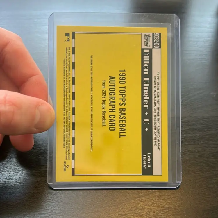 Dillon Dingler 2025 Topps Base Rookie Auto