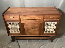 Walnut Record Console