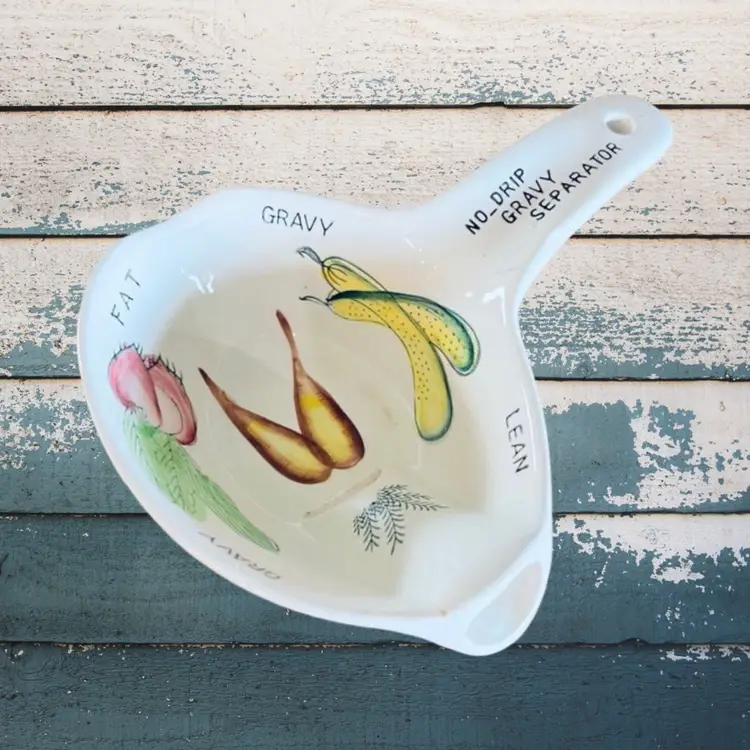 Vintage 1960S No Drip Gravy Separator Kitchen Farmhouse Cottagecore Bowl Ceramic