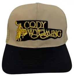 Vintage 90’s Cowboy Cody Wyoming Gold Lettering Trucker Style Snapback by Otto