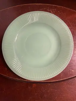 Anchor Hocking Jadeite Saucer, Jane Ray Design
