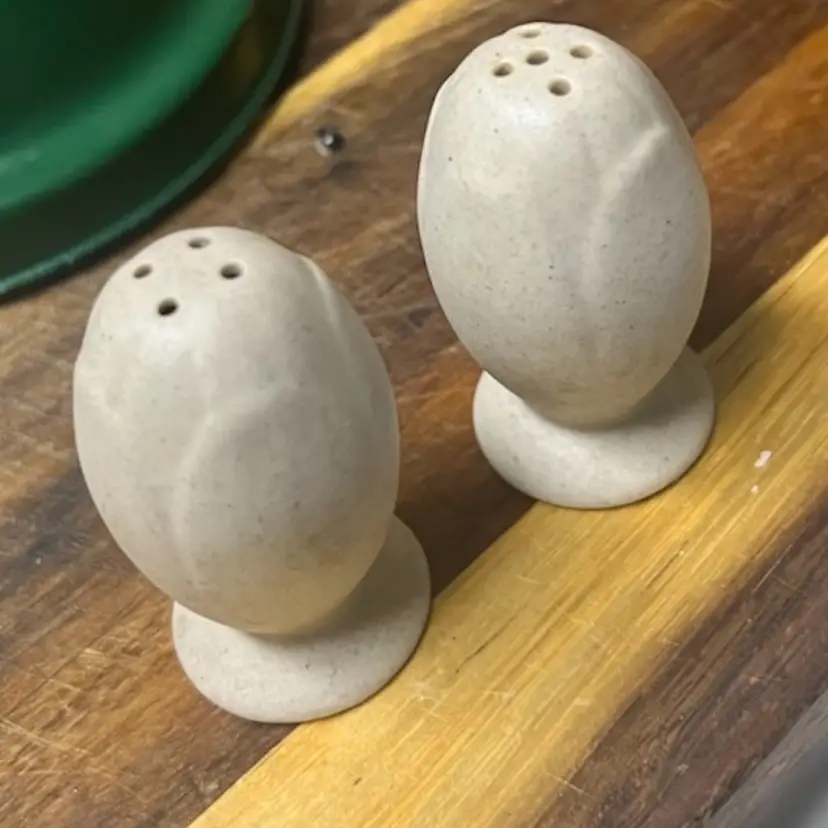 Miniature Egg-shaped Salt and Pepper Shakers