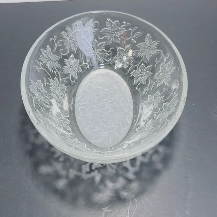 #1339 Princess House Glass Fantasia Frosted Center #587, Cooking Serving Oval Clear Glass Bowl Choice 2 for $24 or one for $11.00