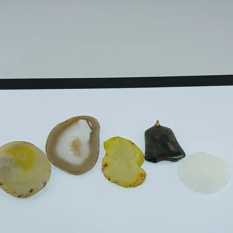 Five Gemstones Sliced & Polished
