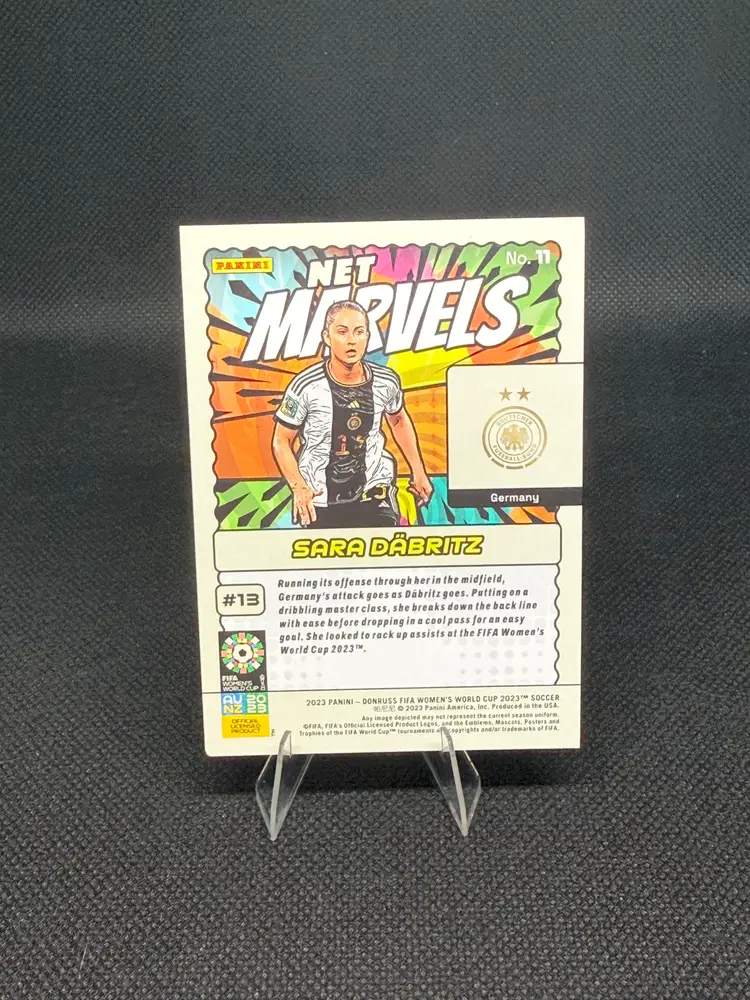 2023 Donruss FIFA Womens World Cup Net Marvels Blue Sara Dabritz /99