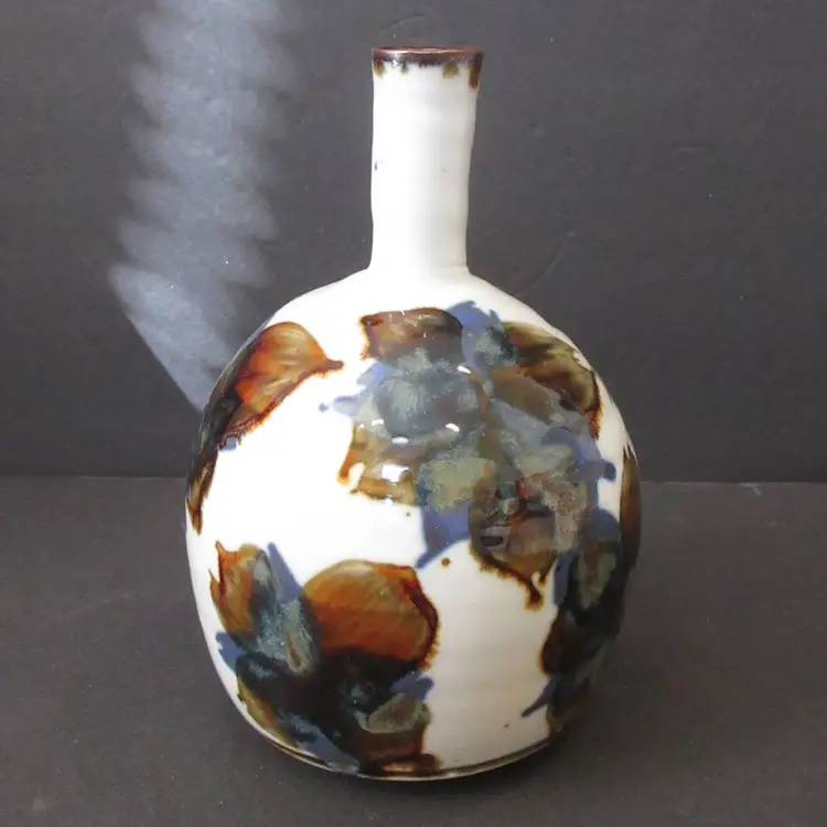 VINTAGE Studio Art Pottery Ceramic Bud Vase - Glenn Wilder Trumansburg N.Y 1970s
