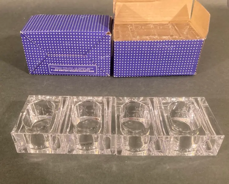 Lucite Napkin Rings Set Of 8 