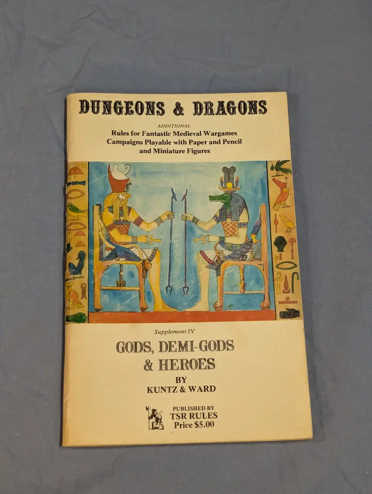 Original Dungeons & Dragons (OD&D) Supplement IV: Gods, Demi-Gods & Heroes.