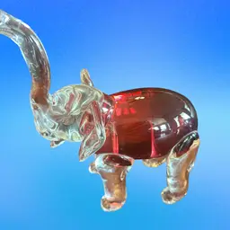 Rossi Cranberry Glass Elephant