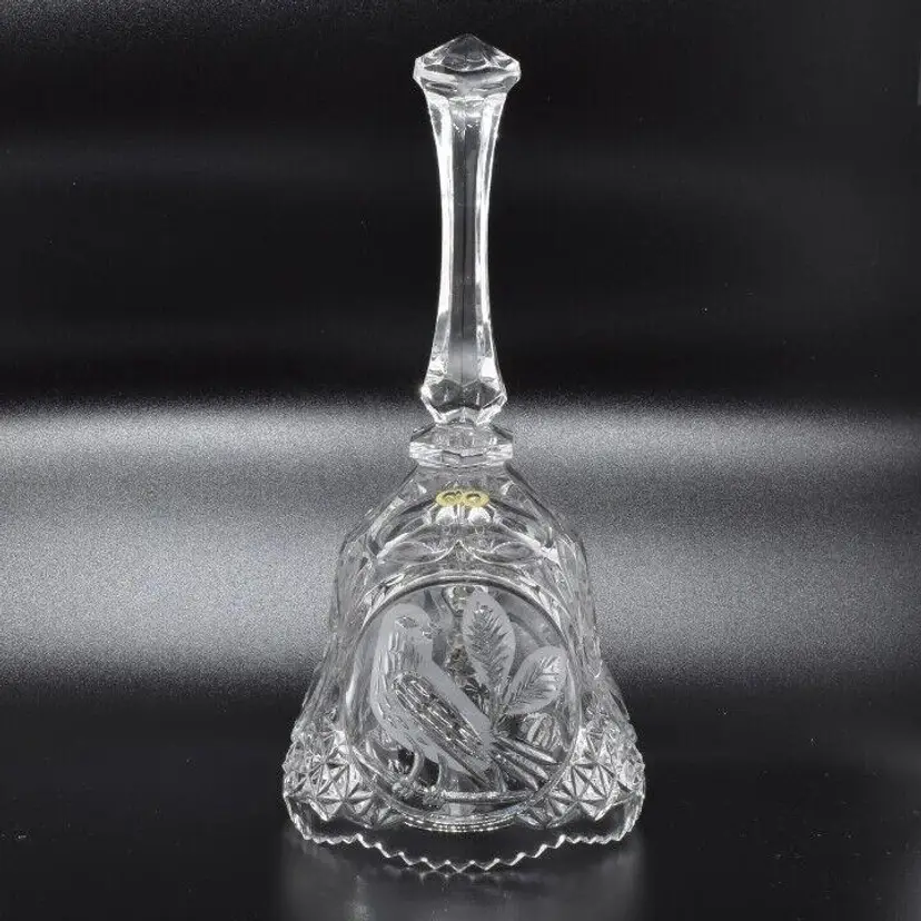 Hofbauer Byrdes Crystal Dinner Bell, West Germany, 1980s