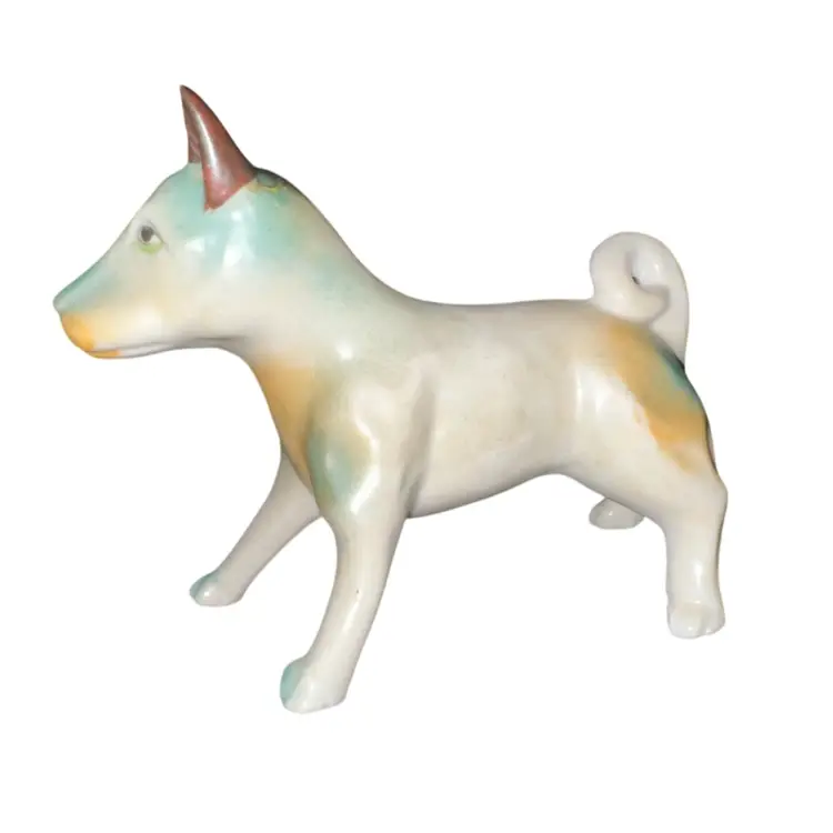 Vintage Ceramic Dog Figurine - Japan