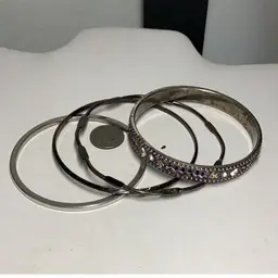 Stack Of 4 Metal Bracelets
