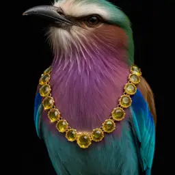 Vintage Yellow Glass Statement Necklace Open Back Faceted Crystal Gold Tone 18"