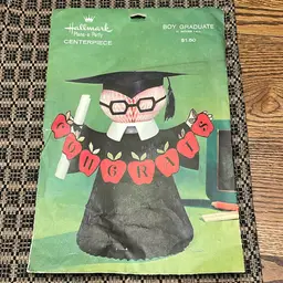 Vintage Hallmark Boy Graduate Centerpiece