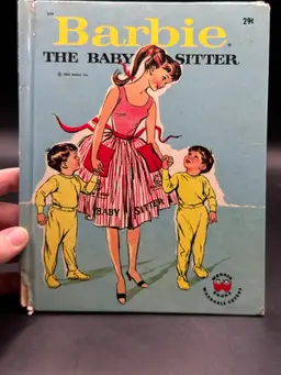 Wonder Books Barbie The Baby Sitter 1964