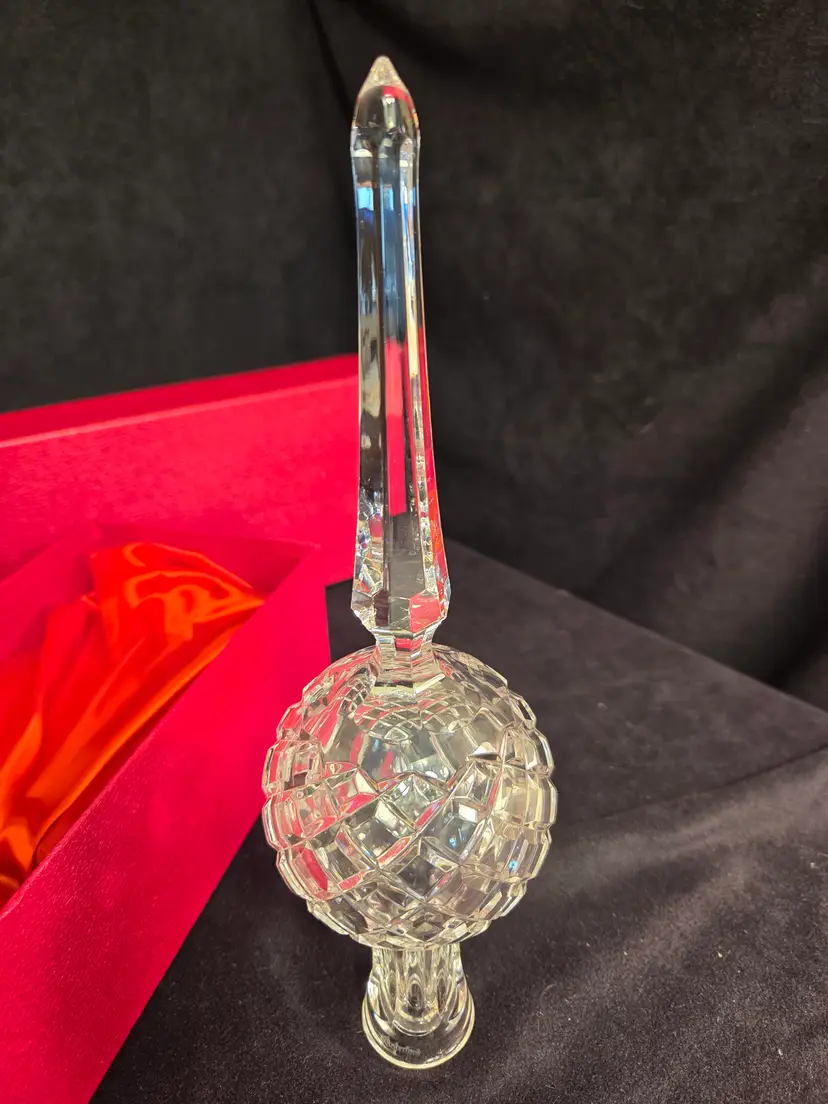 Waterford Crystal Christmas tree topper in box