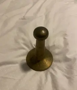 Vintage Brass Butcher's Meat Tenderizer Mallet Pounder Farmhouse Rustic Eclectic Retro