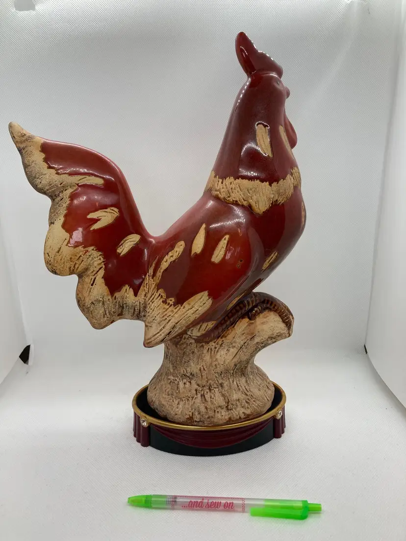 Large Red Rooster ceramic