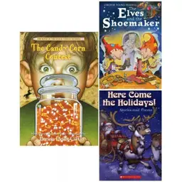 Kids Holiday Book Lot Candy Corn Contest Halloween Fall Christmas Read 3 Books