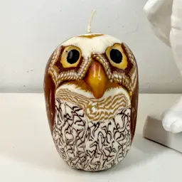 OWL Wax CANDLE by Stone Candles 4” h x 3 in