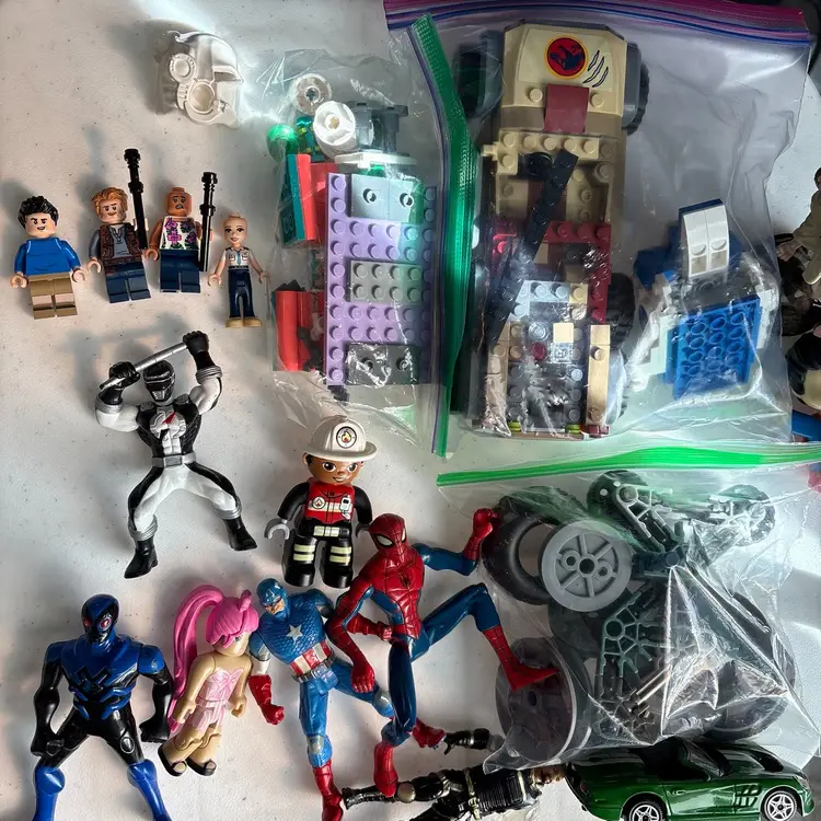 LEGO & Action Figure Lot - LEGO minifigures, parts, vehicles, Jurassic World & More