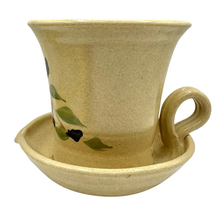 The Gourmet Potter Studio Pottery Oven Microwave Bacon Cooker Olive Branch 5”