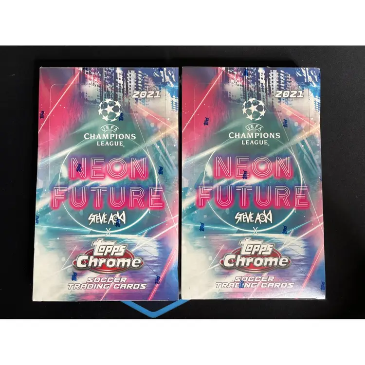 2021 Topps Chrome Champions League Neon Futures 2x Hobby Box Live Rip PYT/PYP (25-010)