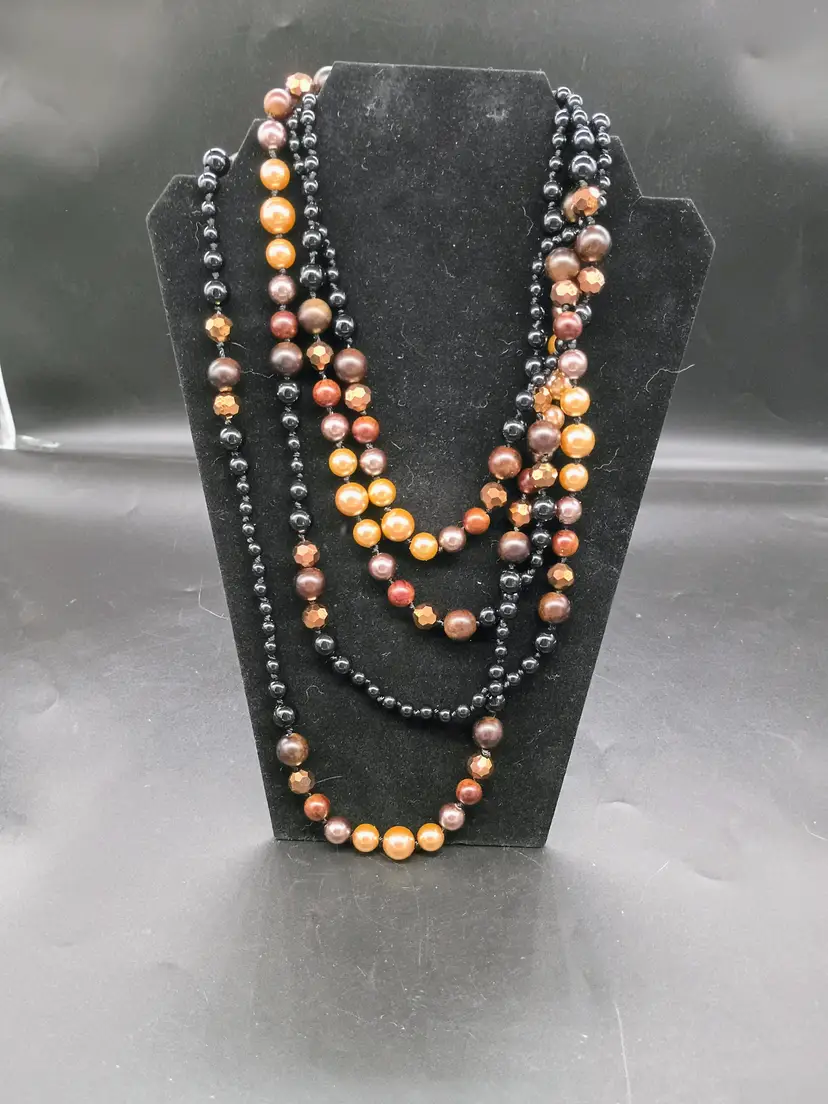 Copper Canyon Multicolor Faceted Bead 90" Necklace by Premier Designs.
