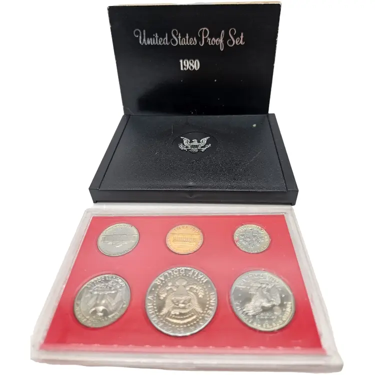1980 Proof Coin Set US Mint Proof Coins