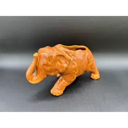 Vintage planter - brown elephant