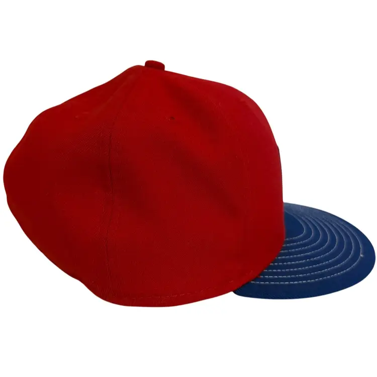 Burton New Era Collaboration Fiery Red & Blue Flat Brim Fitted Hat - 7 1/2