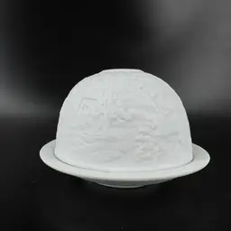 Porcelain Christmas Iithophane Candle Votive
