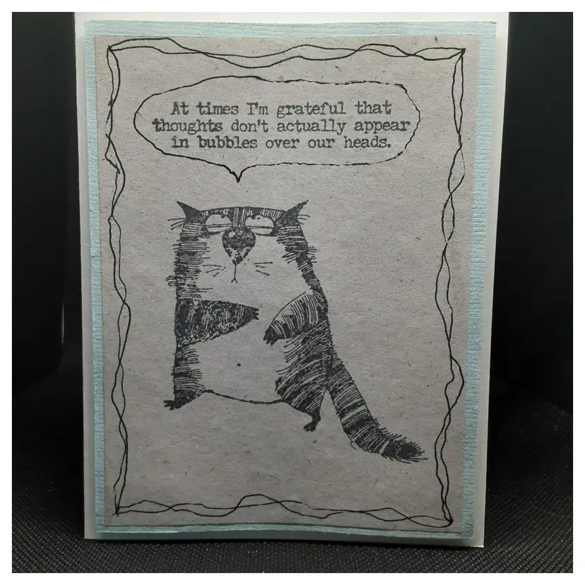 Set of 6 Hand Made Greeting Cards, Cats, Humorous, Have Envelopes