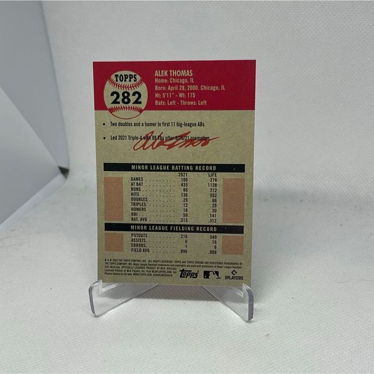 2022 topps chrome Rookie platinum alek thomas Arizona Diamondback 
