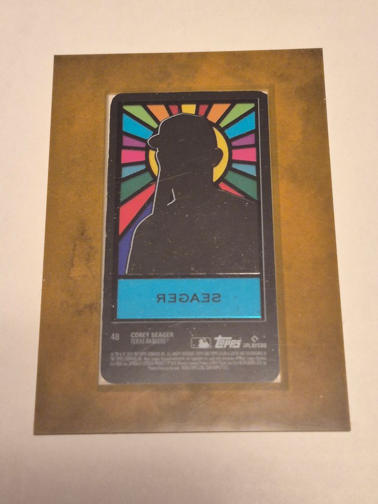 Corey Seager 2024 Topps Allen & Ginter Framed Stained Glass Mini #48 Rangers