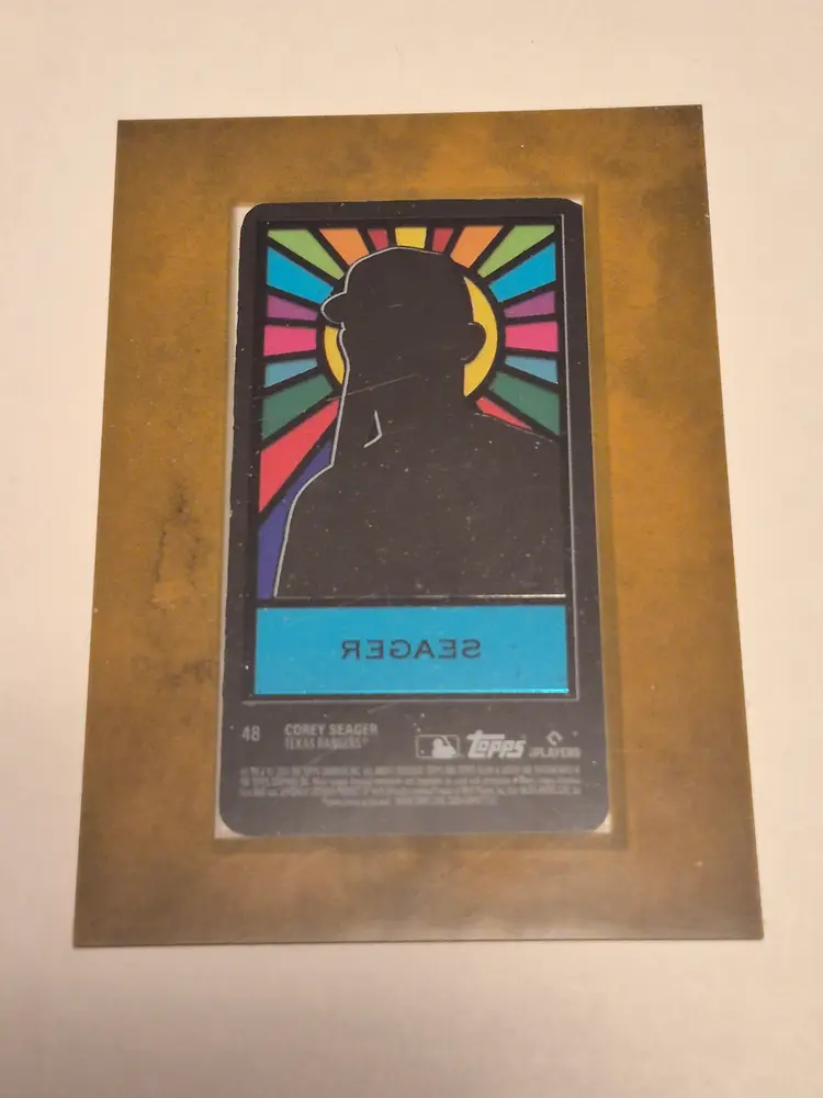 Corey Seager 2024 Topps Allen & Ginter Framed Stained Glass Mini #48 Rangers
