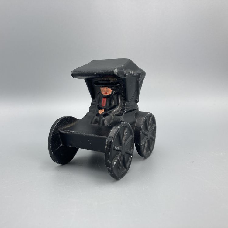 Vintage Cast Iron Amish Buggy with Man Salt OR Pepper Shaker