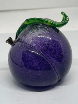 Bryon Sutherland Glass Fizzle Plum Dated And Signed Paperweight HTF