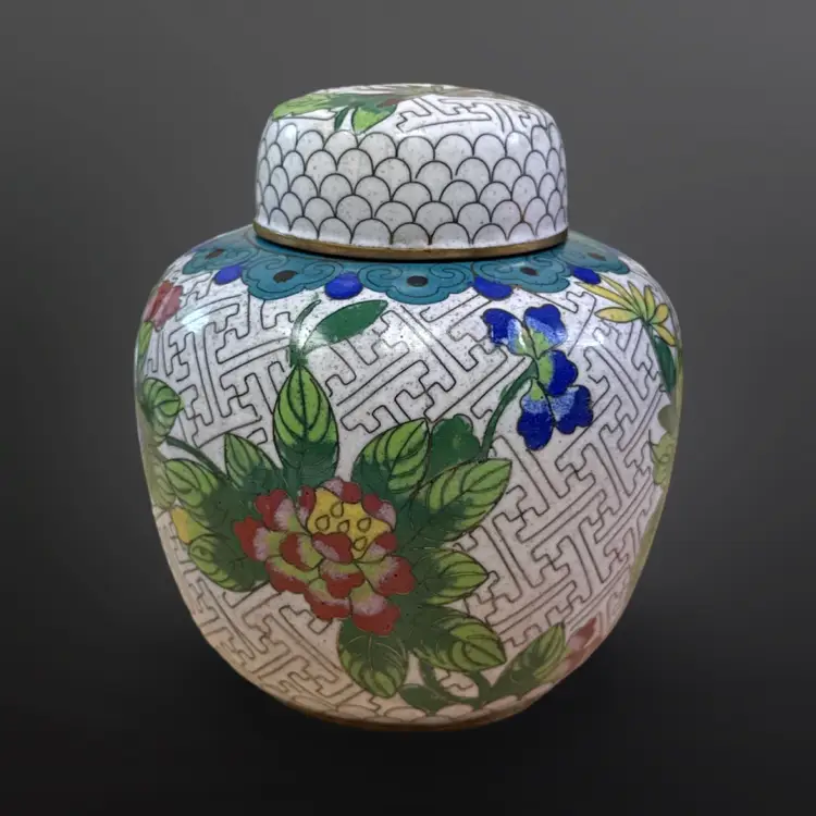 Early-Mid 20th Century Chinese Cloisonné Ginger Jar
