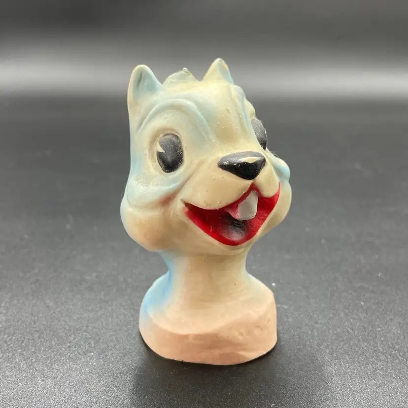 Rubber Toy Squirrel Chipmunk Doll Head Vintage Replacement Part