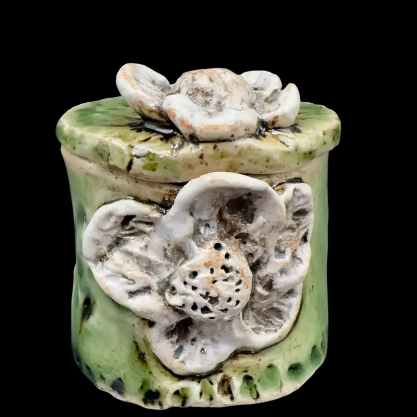 Art Studio Pottery Trinket Box Handmade By Traci Brown