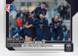 PRE SALE - Angharad James-Turner Seattle Reign FC - 2026 Panini Instant NWSL #19 - Base