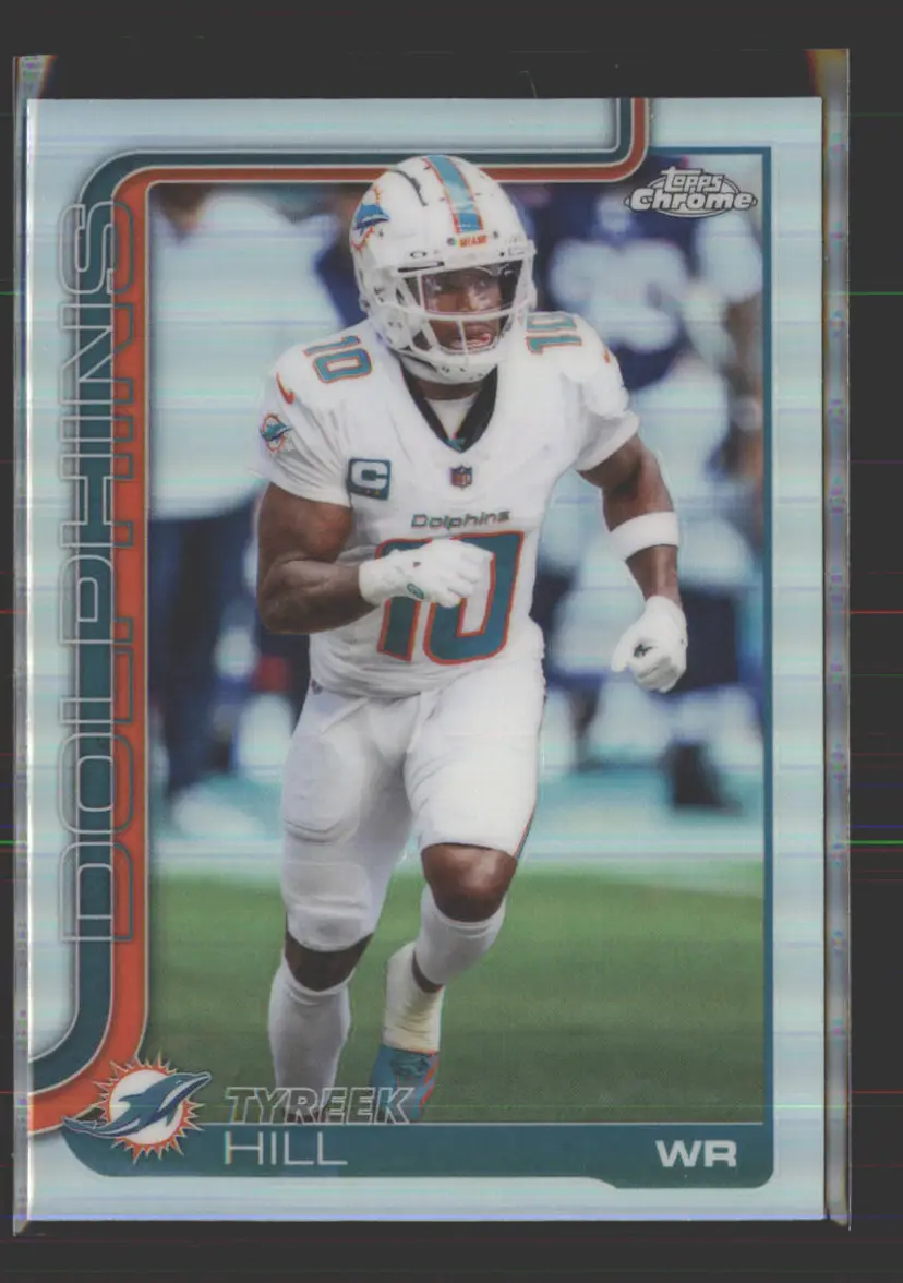 Tyreek Hill 2025 Topps Chrome Refractor #185 - (142) - Miami Dolphins