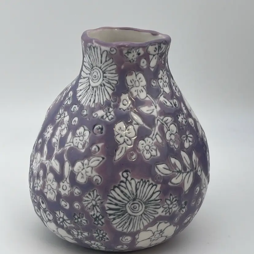 Dorotea Ceramics Anthropologie Windswell Vase In Lilac 4”