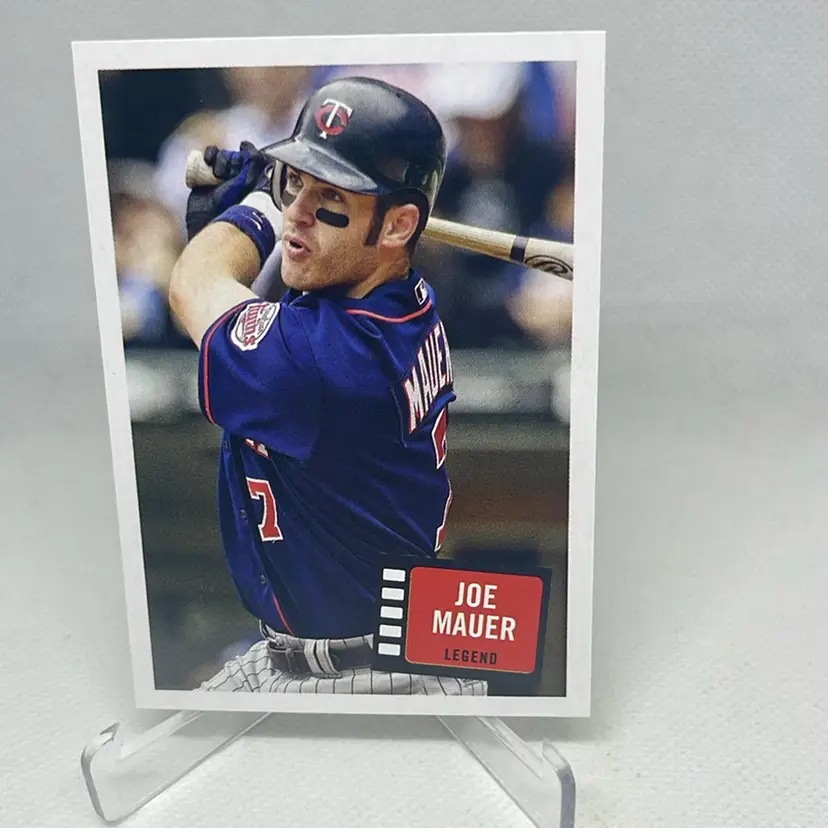 2023 topps archives 1957 topps hit stars joe mauer Minnesota Twins 