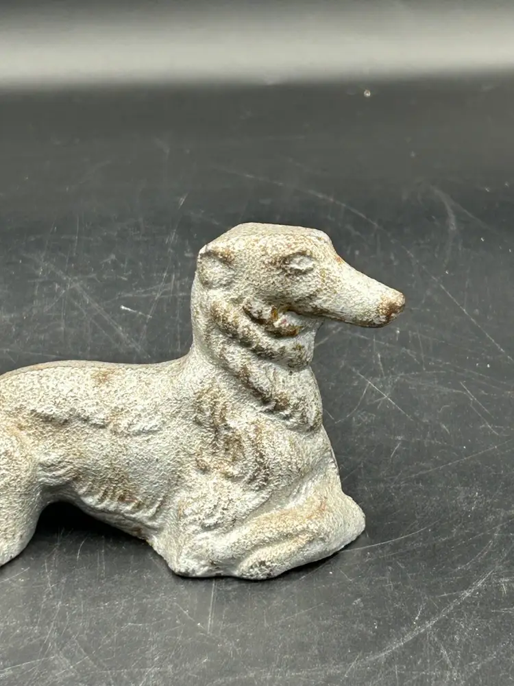 Antique Hubley Paperweight Figurine Borzoi Russian Wolfhound Cast Iron Dog